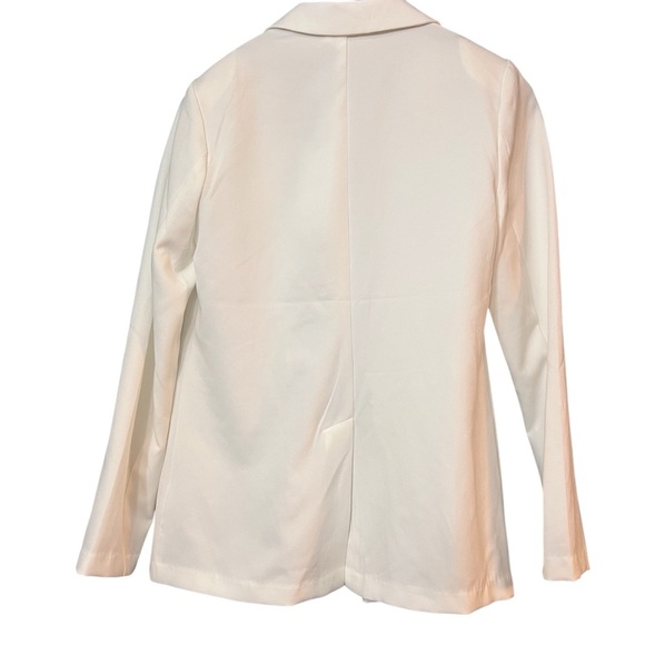 Lush Casual Notch Collar Blazer In white/ Size S/ New With Tag - Picture 3 of 7